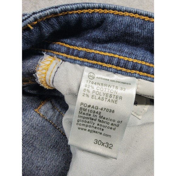 Adriano Goldschmied Jeans Mens 30x32 (32x30) Slim Straight Everett Blue Preppy - Picture 11 of 14